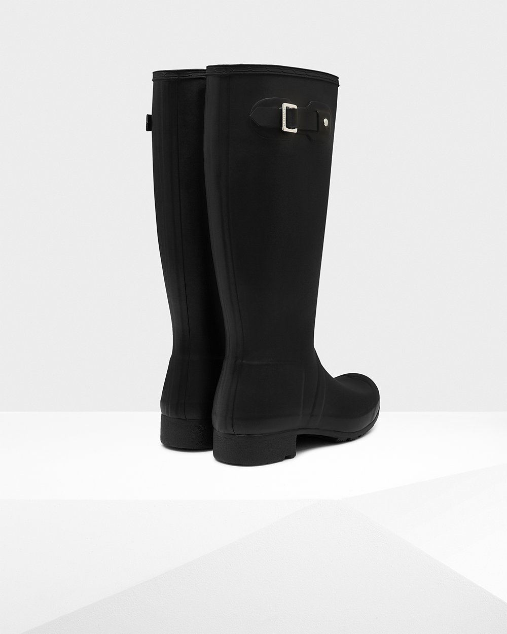 Hunter Original Tour Foldable Tall Rain Boots - For Sale Cheap Womens Black - OKEXAW861